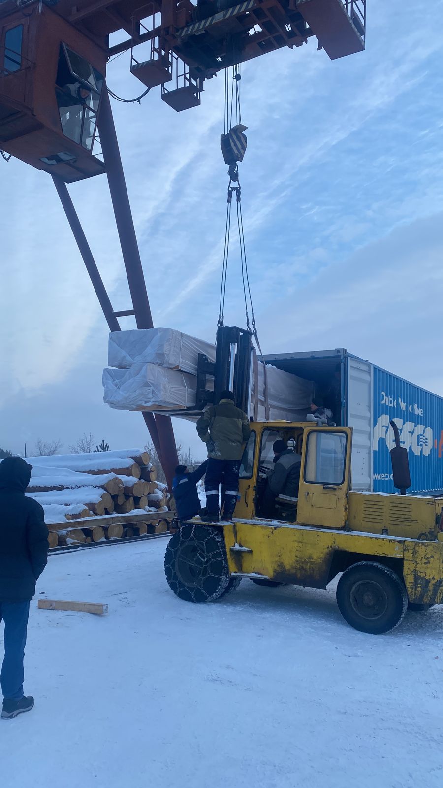 Отгрузка  фахверк дома в Уфу